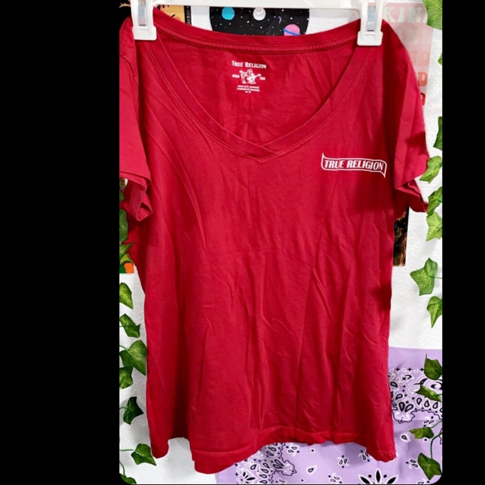 pretty red True Religion v-neck